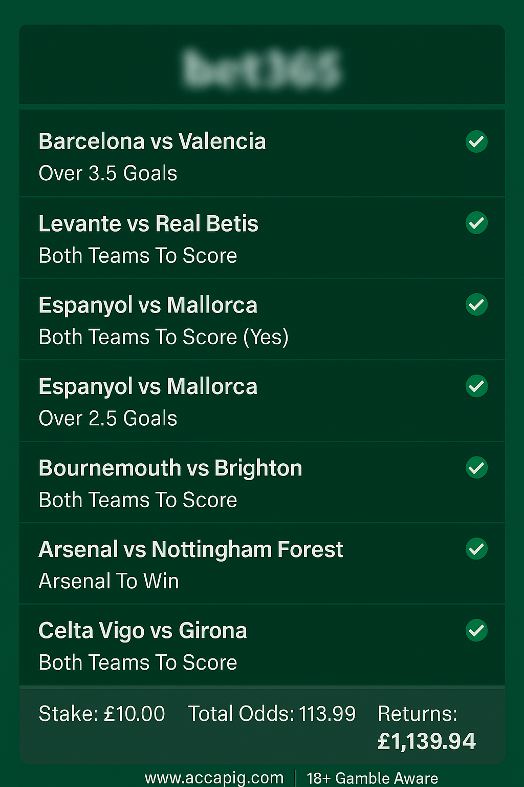 Winning Acca 1