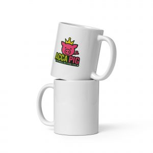 White glossy mug